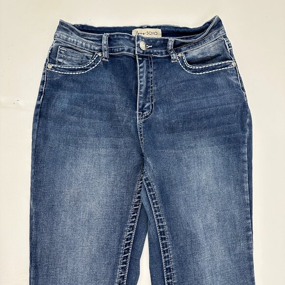 LoveSoho Bootcut Women's size 9 Dark Wash Blue Denim Jeans - Picture 2 of 4